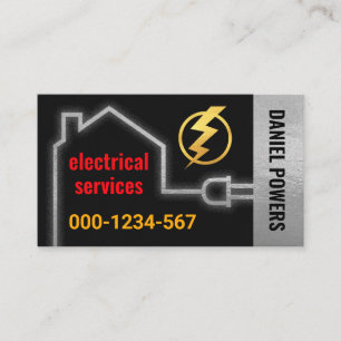 Simmering Silver Electric Home Circuit  Business Card