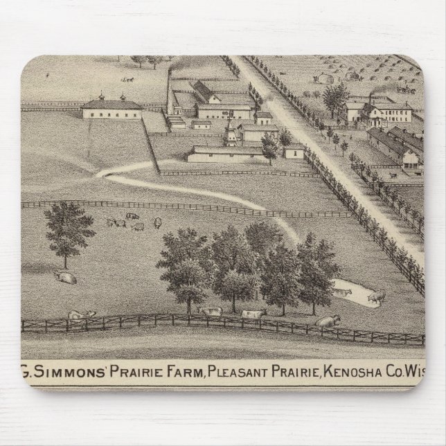 Simmon's Prairie Farm, Kenosha Water Cure Mouse Pad (Front)