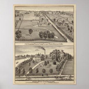Simmon's Prairie Farm, Kenosha Water Cure Poster