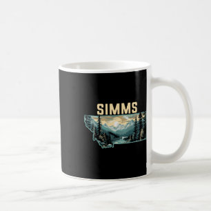 Simms Montana Outdoor Art Retro Hiking Coffee Mug