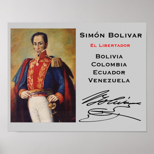 Simón Bolivar* Wall Poster (Front)