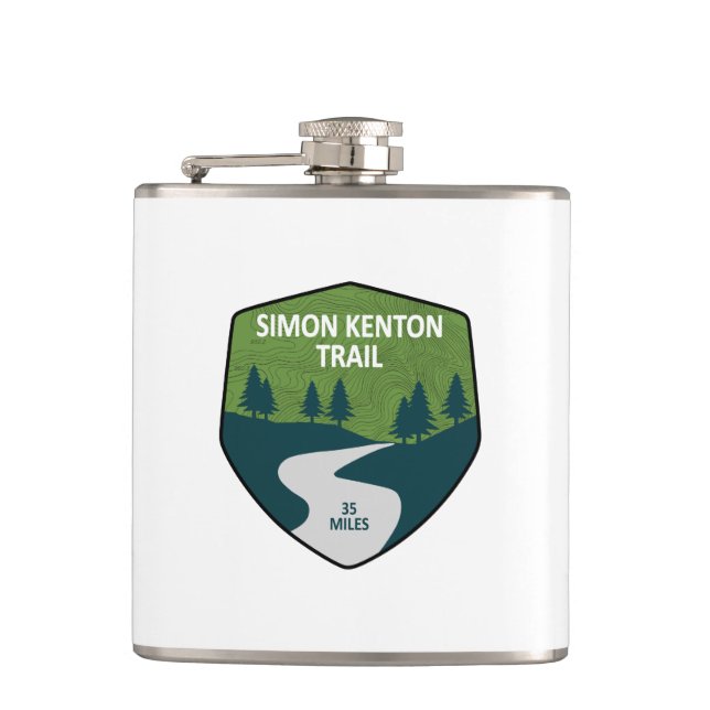 Simon Kenton Trail Hip Flask (Front)