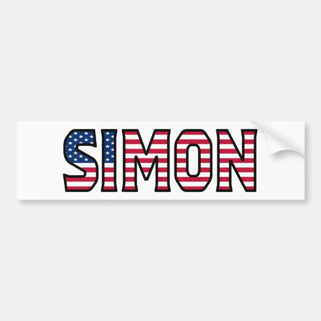 Simon Name Vorname USA Aufkleber Sticker Auto (Front)