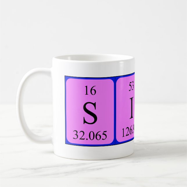 Simon periodic table name mug (Left)