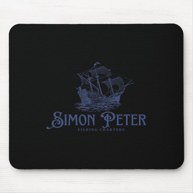 Simon Peter Fishing Charters Jesus Christians God  Mouse Pad (Front)