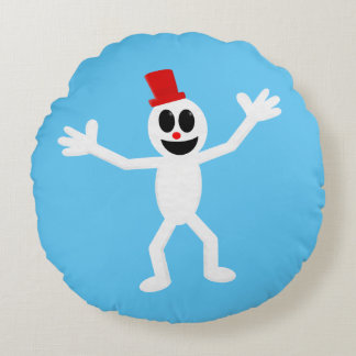 Simon the Snowman Round Cushion