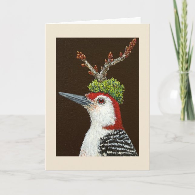 Simon the woodpecker greeting card (Front)