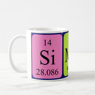 Simona periodic table name mug
