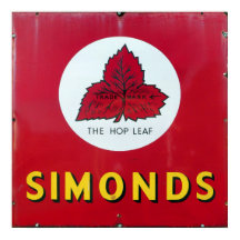 Simonds Beer, vintage enamel sign.