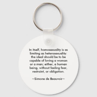 Simone de Beauvoir quote Key Ring