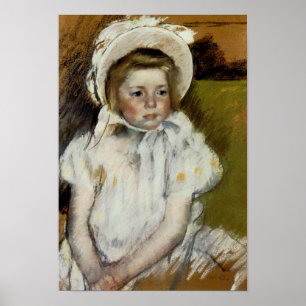 Simone in a White Bonnet Poster