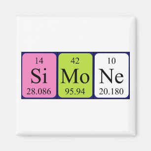 Simone periodic table name magnet