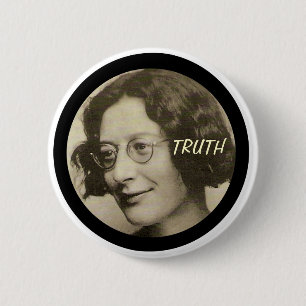 Simone Weil 6 Cm Round Badge