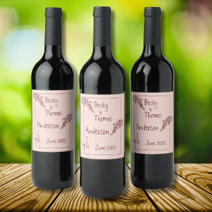 Simpel Design with Three Names Wine Label