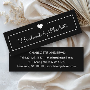 Simpel, handwriting, "Handmade" Mini Business Card