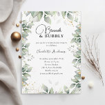 Simpel, minimal, eucalyptus Bridal Shower Invitation<br><div class="desc">Simpel,  modern,  minimal,  eucalyptus Bridal Shower Invitation.</div>