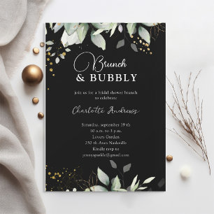 Simpel, modern, minimal, eucalyptus Bridal Shower  Invitation