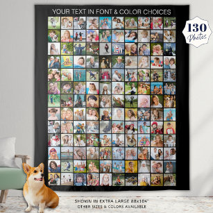 Simple 130 Square Photo Collage Personalised Tapestry