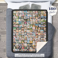 Simple 180 Square Photo Collage Custom Colour