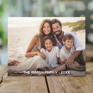 Simple 1 Photo Full Coverage - Chunky Text Overlay Postcard