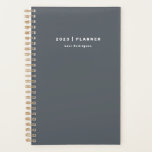 Simple 2023 Titanium Grey Weekly Monthly Non-Dated Planner<br><div class="desc">Get things done with our titanium grey planner. Weekly and monthly pages for business or personal planning,  making schedules and taking notes. Pages are blank so you can start anytime.</div>