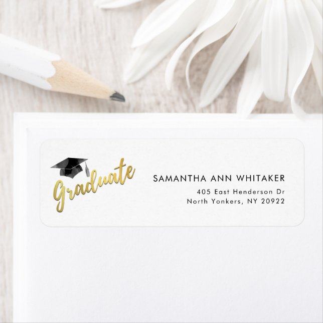 Simple 2025 Graduation Minimalist Return Address Label (Insitu)