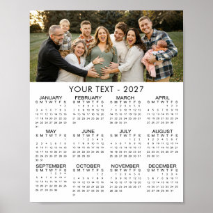 Simple 2027 Photo Calendar Poster