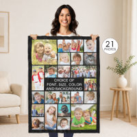 Simple 21 Photo Collage Personalised Your Colour