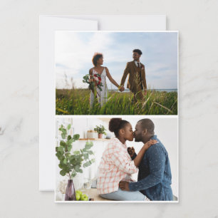 Simple 2 Photo Collage Holiday Card