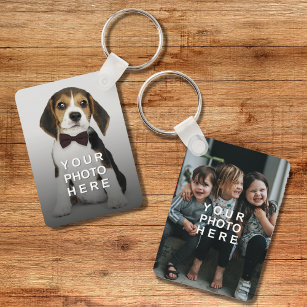 Simple 2-Photo Double-Sided Key Ring