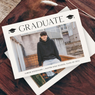 Simple 2 Photo Graduation Invitation