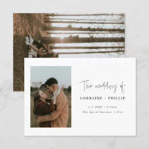 Simple 2 photo modern wedding Invitation