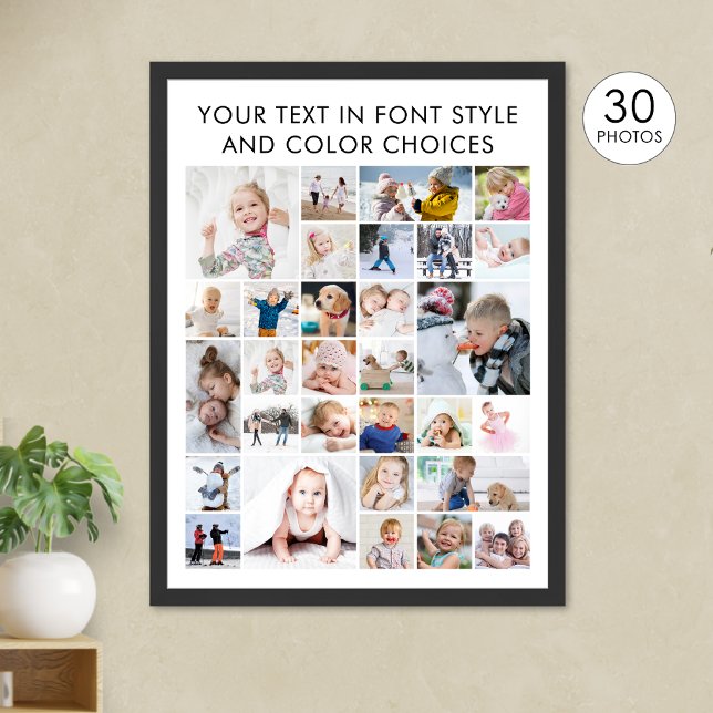 Simple 30 Photo Collage Poster (Creator Uploaded)