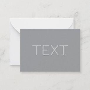Simple 3 Dimensional Looking Text   Gray Card