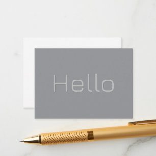 Simple 3 Dimensional Looking Text   Gray Enclosure Card