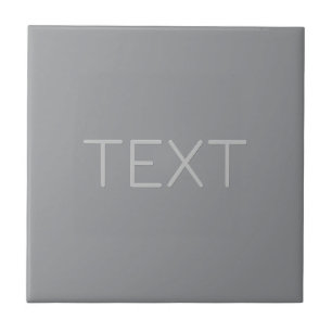 Simple 3 Dimensional Looking Text   Grey Ceramic Tile