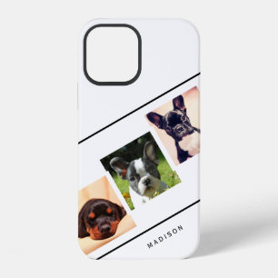 Simple 3 Photo Collage Personalised iPhone 12 Case