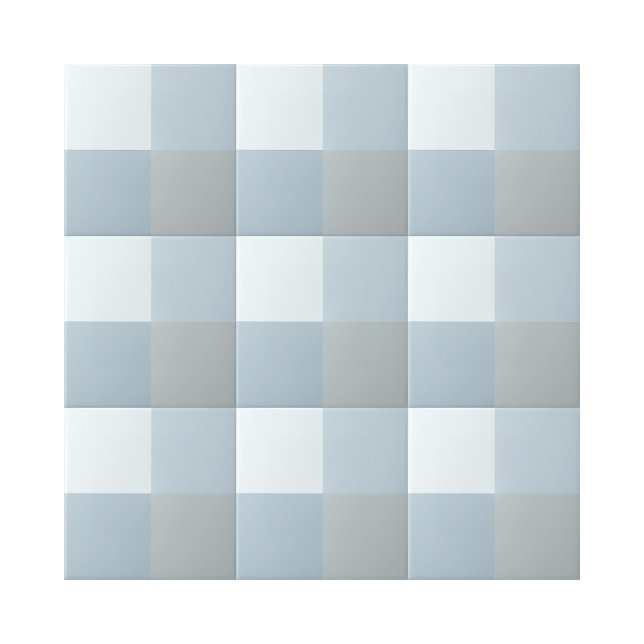 Simple 4 Blue Shades Square Shape Pattern Ceramic Tile (shades of blue geometric pattern ceramic tiles)