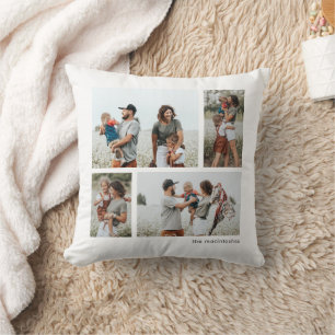 Simple 4 Photo Collage  Cushion