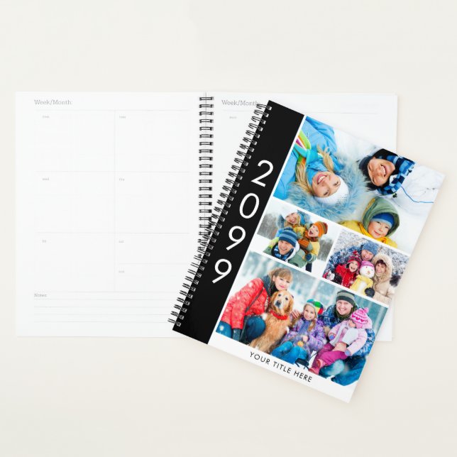 Simple 4 Photo Collage Personalised Planner (Display)