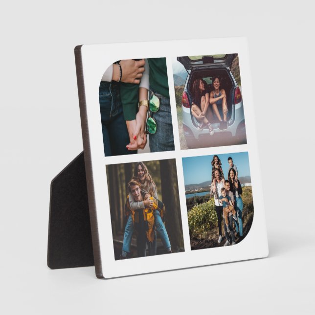 Simple 4 Photo Collage Plaque (Front)