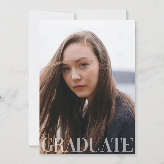 Simple 4 Photo Graduation Announcement (Front)