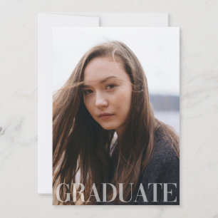 Simple 4 Photo Graduation Announcement