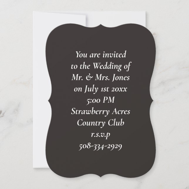 Simple 5x7 wedding Invitation (Front)