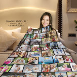 Simple 60 Multiple Shape Photo Collage Your Colour Sherpa Blanket<br><div class="desc">Making your own photo memory keepsake blanket is a great way to treasure and showcase special memories. Create your own utilising this easy-to-upload photo collage template with 60 multiple shaped rectangle and square pictures, ideal for large groups of people and wide angle photographs. Choose your background colour (shown in black)....</div>