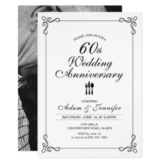 60th wedding anniversary invitations