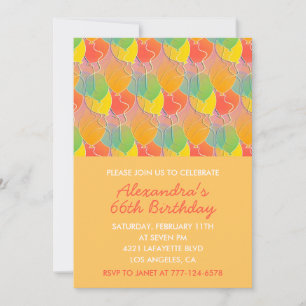 Simple 66th birthday invitations Balloons Modern