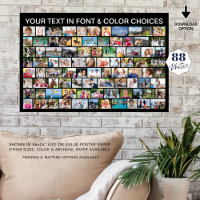 Simple 88 Photo Collage Custom Colour