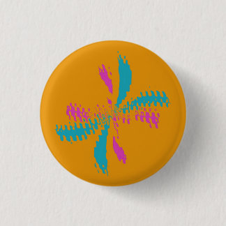 Simple Abstract Butterfly Flight Messy Pattern 3 Cm Round Badge