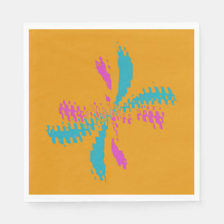 Simple Abstract Butterfly Flight Messy Pattern Napkin